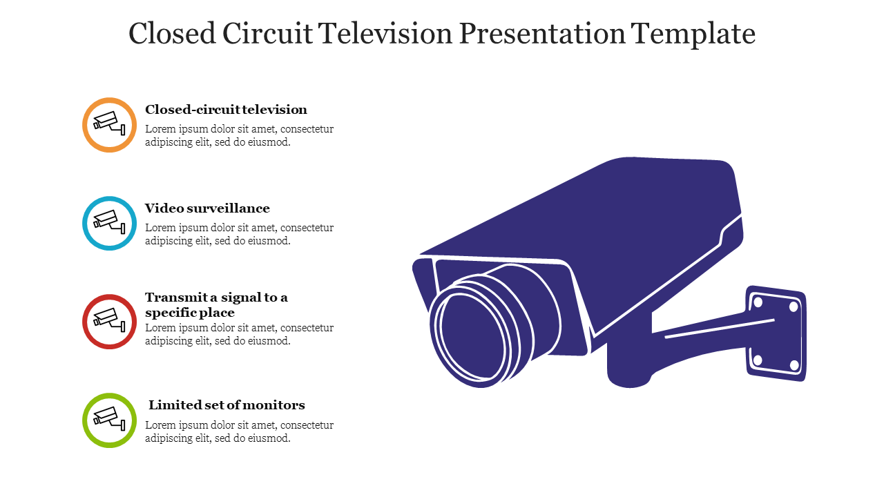 Closed Circuit Television Presentation Template-Four Node